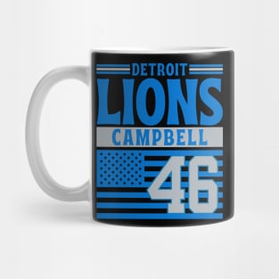 Detroit Lions Campbell 46 American Flag Football Mug